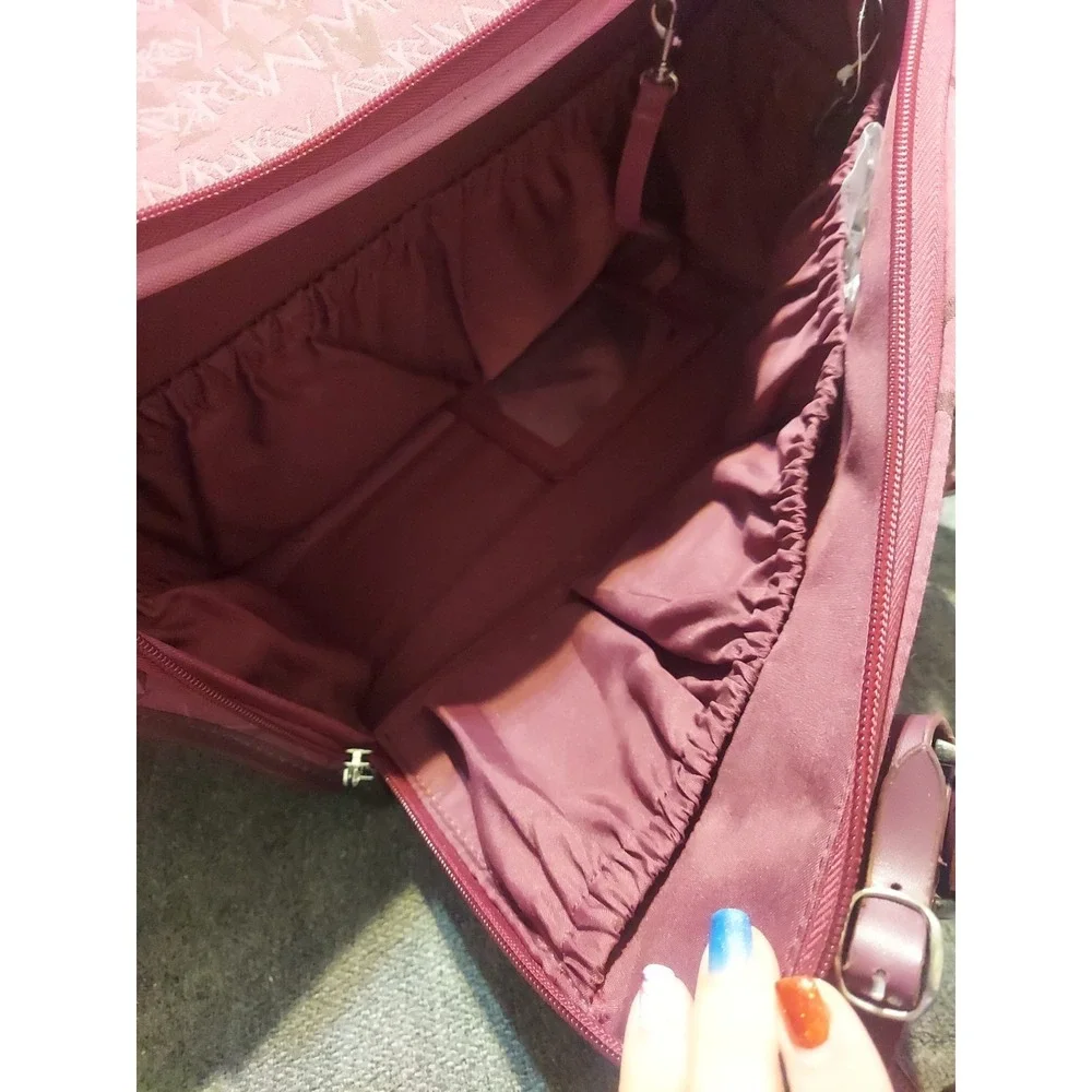 Vintage Mary Kay Travel Consultant Maroon Makeup Bag Tote Carry On Organizer
